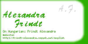 alexandra frindt business card